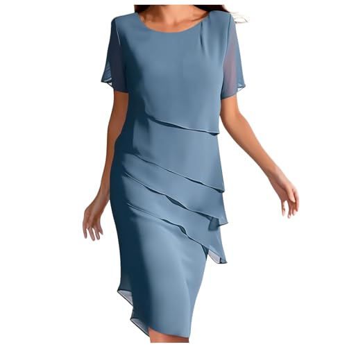 DeaAmyGline Sommerkleid Damen Elegant Chiffon Kleider Sommer Kleid Hochzeitsgast Abendkleider Kurzarm Rundhals Festliche Chiffonkleid Wickelkleid Freizeitkleid Cocktailkleider Partykleid für Frauen DeaAmyGline Sommerkleid Damen Elegant Chiffon Kleider Sommer Kleid Hochzeitsgast Abendkleider Kurzarm Rundhals Festliche Chiffonkleid Wickelkleid Freizeitkleid Cocktailkleider Partykleid für Frauen von DeaAmyGline