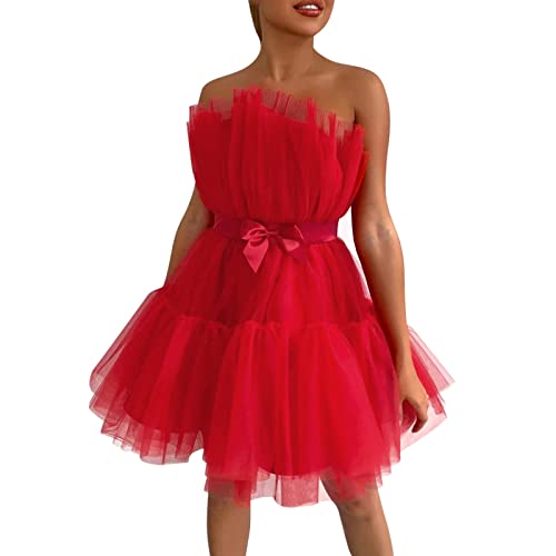 DeaAmyGline Tüllkleid Damen Tüllrock Kleid Kurz Puffy Sexy Schulterfreies Rüschen Tüll Tutu Kleider für Ballkleid Karneval Kostüm Partykleid Abendkleider Hochzeit Faschingskostüme Ballet Tüllkleider DeaAmyGline Tüllkleid Damen Tüllrock Kleid Kurz Puffy Sexy Schulterfreies Rüschen Tüll Tutu Kleider für Ballkleid Karneval Kostüm Partykleid Abendkleider Hochzeit Faschingskostüme Ballet Tüllkleider von DeaAmyGline