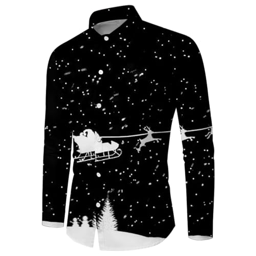 DeaAmyGline Weihnachtshemd Herren Weihnachts Hemd Weihnachten Hemden Lustige 3D Bedruckte Weihnachtsmotiv Langarm Funky Christmas Shirt Hässlich Weihnachtsshirt Freizeithemd Weihnachtshemden DeaAmyGline Weihnachtshemd Herren Weihnachts Hemd Weihnachten Hemden Lustige 3D Bedruckte Weihnachtsmotiv Langarm Funky Christmas Shirt Hässlich Weihnachtsshirt Freizeithemd Weihnachtshemden von DeaAmyGline