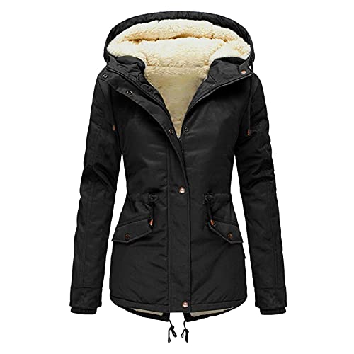 DeaAmyGline Winterjacke Damen Teddyfell Gefüttert Winter Jacke Parka Warm Wintermantel mit Fellkapuze Dicke Mantel Kapuzenjacke Winterparka DeaAmyGline Winterjacke Damen Teddyfell Gefüttert Winter Jacke Parka Warm Wintermantel mit Fellkapuze Dicke Mantel Kapuzenjacke Winterparka von DeaAmyGline