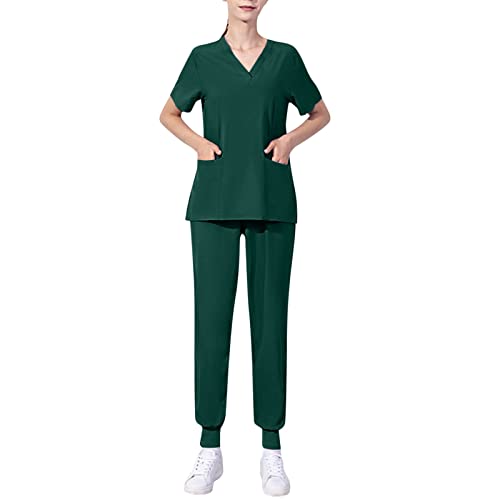 DeaAmyGline Zweiteiler Damen Schrubb Set Pflege Kleidung Oberteil und Hose Kasack Krankenschwester Krankenhaus Berufskleidung Medizinische Uniform Schlupfkasack Altenpflege Krankenpflege DeaAmyGline Zweiteiler Damen Schrubb Set Pflege Kleidung Oberteil und Hose Kasack Krankenschwester Krankenhaus Berufskleidung Medizinische Uniform Schlupfkasack Altenpflege Krankenpflege von DeaAmyGline