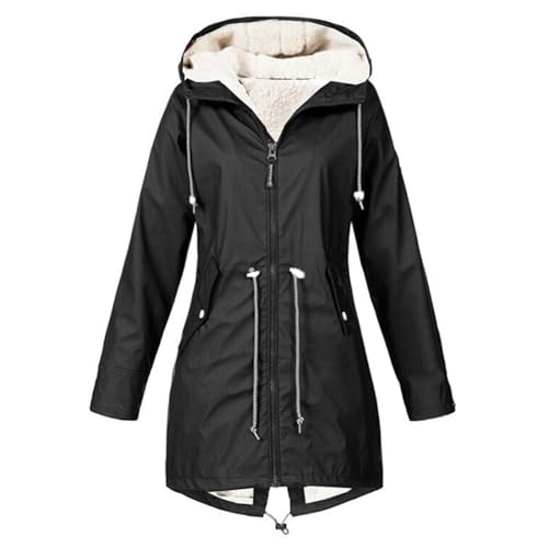 Gefütterte Regenjacke Damen Wasserdicht, Regenmantel Damen Gefüttert Warm,Winterjacke Damen mit Teddyfell Kapuze Outdoor Jacke Mantel Dicke Plüsch Wintermantel Softshelljacke Windjacke Große Größen Gefütterte Regenjacke Damen Wasserdicht, Regenmantel Damen Gefüttert Warm,Winterjacke Damen mit Teddyfell Kapuze Outdoor Jacke Mantel Dicke Plüsch Wintermantel Softshelljacke Windjacke Große Größen von DeaAmyGline