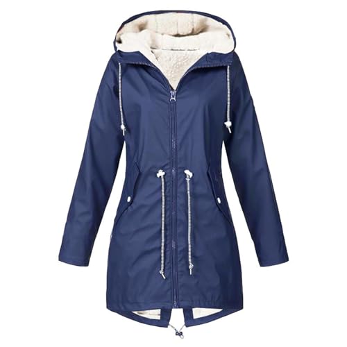 Gefütterte Regenjacke Damen Wasserdicht, Regenmantel Damen Gefüttert Warm,Winterjacke Damen mit Teddyfell Kapuze Outdoor Jacke Mantel Dicke Plüsch Wintermantel Softshelljacke Windjacke Regenmantel Gefütterte Regenjacke Damen Wasserdicht, Regenmantel Damen Gefüttert Warm,Winterjacke Damen mit Teddyfell Kapuze Outdoor Jacke Mantel Dicke Plüsch Wintermantel Softshelljacke Windjacke Regenmantel von DeaAmyGline