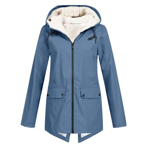 Gefütterte Regenjacke Damen Wasserdicht, Regenmantel Damen Gefüttert Warm,Winterjacke Damen mit Teddyfell Kapuze Outdoor Jacke Mantel Dicke Plüsch Wintermantel Wanderjacke Softshelljacke Regenmantel Gefütterte Regenjacke Damen Wasserdicht, Regenmantel Damen Gefüttert Warm,Winterjacke Damen mit Teddyfell Kapuze Outdoor Jacke Mantel Dicke Plüsch Wintermantel Wanderjacke Softshelljacke Regenmantel von DeaAmyGline
