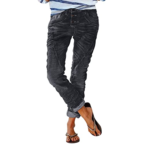 Jeans Damen Low Waist - Jeans mit Gummizug Damen Jeanshose Damen Lang Straight Leg Vintage Destroyed Denim Hose Damenjeans Boyfriend Freizeithose Falten Streifen Lose Jeans Hosen Frauen Jeans Damen Low Waist - Jeans mit Gummizug Damen Jeanshose Damen Lang Straight Leg Vintage Destroyed Denim Hose Damenjeans Boyfriend Freizeithose Falten Streifen Lose Jeans Hosen Frauen von DeaAmyGline