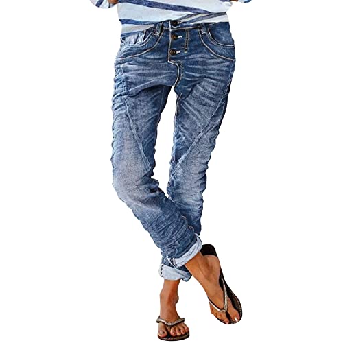 Jeans Damen Low Waist - Jeans mit Gummizug Damen Jeanshose Damen Lang Straight Leg Vintage Destroyed Denim Hose Damenjeans Boyfriend Freizeithose Falten Streifen Lose Jeans Hosen Frauen Jeans Damen Low Waist - Jeans mit Gummizug Damen Jeanshose Damen Lang Straight Leg Vintage Destroyed Denim Hose Damenjeans Boyfriend Freizeithose Falten Streifen Lose Jeans Hosen Frauen von DeaAmyGline