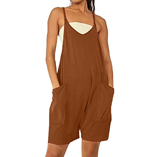 Jumpsuit Damen Sommer Kurz - Latzhose Damen Arbeitshose Spaghetti Träger Overall Damen Elegant Lässig Lose Trägerhose Strampler Playsuit mit große Taschen Jumpsuits Frauen Teenager Mädchen Jumpsuit Damen Sommer Kurz - Latzhose Damen Arbeitshose Spaghetti Träger Overall Damen Elegant Lässig Lose Trägerhose Strampler Playsuit mit große Taschen Jumpsuits Frauen Teenager Mädchen von DeaAmyGline