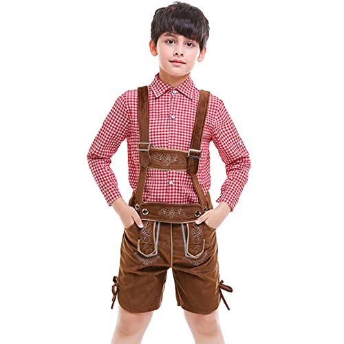 Lederhose Jungen Tracht, Trachtenhose Jungen Kurz,Trachtenlederhose Jungen mit Karierte Trachtenhemd Hosenträger Trachten Hose Kinder Kurze Trachtenlederhosen für Oktoberfest Bayerische Outfit Lederhose Jungen Tracht, Trachtenhose Jungen Kurz,Trachtenlederhose Jungen mit Karierte Trachtenhemd Hosenträger Trachten Hose Kinder Kurze Trachtenlederhosen für Oktoberfest Bayerische Outfit von DeaAmyGline