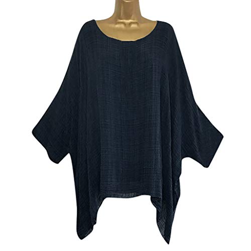 Leinenbluse Damen Sommer - Oberteile Große Größen T Shirt Damen Langarm Fledermausärmel Asymmetrische Saum Bluse Tunika Top Lockere Lässige Baumwolle Leinen Pullover Blusen & Tuniken für Damen Leinenbluse Damen Sommer - Oberteile Große Größen T Shirt Damen Langarm Fledermausärmel Asymmetrische Saum Bluse Tunika Top Lockere Lässige Baumwolle Leinen Pullover Blusen & Tuniken für Damen von DeaAmyGline