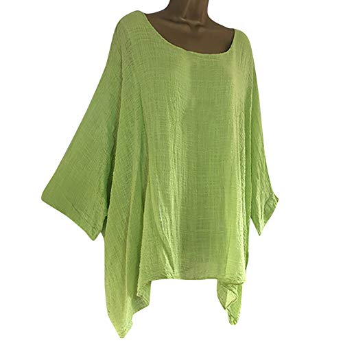 Leinenbluse Damen Sommer - Oberteile Große Größen T Shirt Damen Langarm Fledermausärmel Asymmetrische Saum Bluse Tunika Top Lockere Lässige Baumwolle Leinen Pullover Blusen & Tuniken für Damen Leinenbluse Damen Sommer - Oberteile Große Größen T Shirt Damen Langarm Fledermausärmel Asymmetrische Saum Bluse Tunika Top Lockere Lässige Baumwolle Leinen Pullover Blusen & Tuniken für Damen von DeaAmyGline