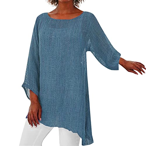 Leinenhemd Damen Lang ,Oberteile 3/4 Arm Shirt Große Größen Lockere Asymmetrisch Hem Langarmshirt Bluse Baumwolle Leinen Longshirt Vintage Lässiges Summer Blusenshirt Baggy Tunika Top Hemden Leinenhemd Damen Lang ,Oberteile 3/4 Arm Shirt Große Größen Lockere Asymmetrisch Hem Langarmshirt Bluse Baumwolle Leinen Longshirt Vintage Lässiges Summer Blusenshirt Baggy Tunika Top Hemden von DeaAmyGline