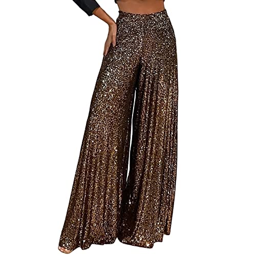 Pailletten Hose Damen High Waist - Weite Hose Damen Glitzer Hose Damen Elegant Haremshose Schlaghose Hochzeit Party Streetwear Freizeithose Weites Bein Lose Festliche Lange Hosen Frauen Pailletten Hose Damen High Waist - Weite Hose Damen Glitzer Hose Damen Elegant Haremshose Schlaghose Hochzeit Party Streetwear Freizeithose Weites Bein Lose Festliche Lange Hosen Frauen von DeaAmyGline