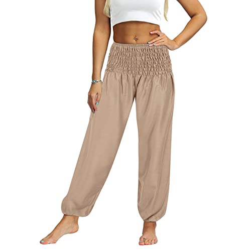 Pumphose Damen Sommer - Haremshose Damen Yogahose Palazzo Hose Damen Hippie Schlupfhose Sommerhose Leicht Jogginghose Freizeithose Plissee High Waist Sportlich Harem Yoga Pilates Hosen Frauen Pumphose Damen Sommer - Haremshose Damen Yogahose Palazzo Hose Damen Hippie Schlupfhose Sommerhose Leicht Jogginghose Freizeithose Plissee High Waist Sportlich Harem Yoga Pilates Hosen Frauen von DeaAmyGline