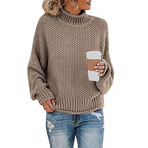 Rollkragenpullover Damen Pullover Grobstrick Sweater Strickpullover Rollkragenpulli Sweatshirt Gestricktes Langarmshirt Oversize Strickshirt Oberteile Tunika Top Bluse Sportshirt für Herbst Winter Rollkragenpullover Damen Pullover Grobstrick Sweater Strickpullover Rollkragenpulli Sweatshirt Gestricktes Langarmshirt Oversize Strickshirt Oberteile Tunika Top Bluse Sportshirt für Herbst Winter von DeaAmyGline