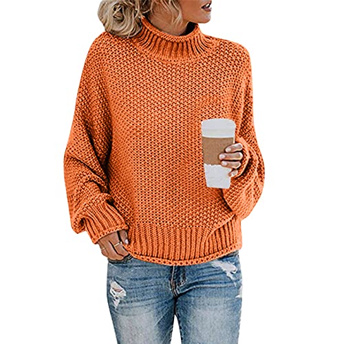 Rollkragenpullover Damen Pullover Grobstrick Sweater Strickpullover Rollkragenpulli Sweatshirt Gestricktes Langarmshirt Oversize Strickshirt Oberteile Tunika Top Bluse Sportshirt für Herbst Winter Rollkragenpullover Damen Pullover Grobstrick Sweater Strickpullover Rollkragenpulli Sweatshirt Gestricktes Langarmshirt Oversize Strickshirt Oberteile Tunika Top Bluse Sportshirt für Herbst Winter von DeaAmyGline