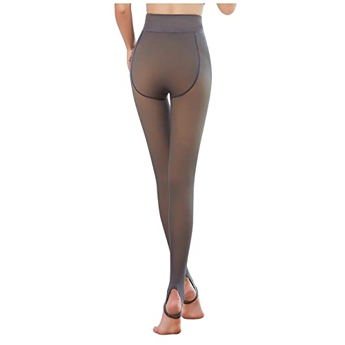 Thermo Strumpfhose Damen Gefüttert Thermostrumpfhosen,Gefälschte Durchscheinend Feinstrumpfhose,Fleece Gefütterte Strumpfhosen für Damen -Wärmende Leggings Plüschstrümpfe Winterstrumpfhose von DeaAmyGline