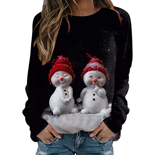 Weihnachtspullover Damen Weihnachten Pullover Weihnachts Sweatshirt mit Weihnachtsmotiv Weihnachtsshirt Langarm Tshirt Rundhals Oberteil Langarmshirt Weihnachtspulli für Frauen Teenager Mädchen Weihnachtspullover Damen Weihnachten Pullover Weihnachts Sweatshirt mit Weihnachtsmotiv Weihnachtsshirt Langarm Tshirt Rundhals Oberteil Langarmshirt Weihnachtspulli für Frauen Teenager Mädchen von DeaAmyGline