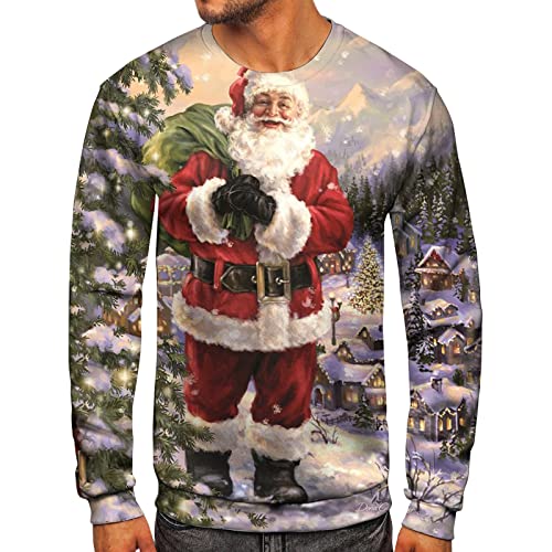 Weihnachtspullover Herren Hässlich - Pullover Weihnachten Herren Weihnachtspulli Lustig Weihnachtsthema Weihnachts Sweatshirt Ugly Christmas Sweater Xmas Weihnachtsshirt Langarm Weihnachtskostüm von DeaAmyGline