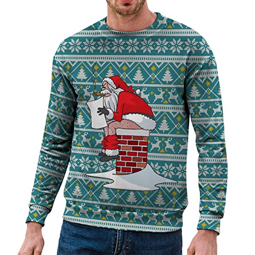 Weihnachtspullover Herren Hässlich - Pullover Weihnachten Herren Weihnachtspulli Lustig Weihnachtsthema Weihnachts Sweatshirt Ugly Christmas Sweater Xmas Weihnachtsshirt Langarm Weihnachtskostüm von DeaAmyGline