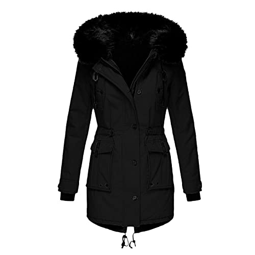 Winterjacke Damen Lang mit Fell Kapuze Warme Kunstpelz Gefüttert Winter Jacke Mantel Parka Wintermantel Dicker Winterparka Daunenjacke Trenchcoat Pelzmantel Große Größen Baumwolljacke Damenjacken Winterjacke Damen Lang mit Fell Kapuze Warme Kunstpelz Gefüttert Winter Jacke Mantel Parka Wintermantel Dicker Winterparka Daunenjacke Trenchcoat Pelzmantel Große Größen Baumwolljacke Damenjacken von DeaAmyGline