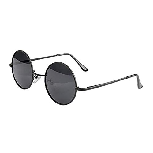 Rund Metallrahmen Sonnenbrillen Brillen Brillen für Outdoor-Reisen, halten von der Sonne Schwarz von Deanyi