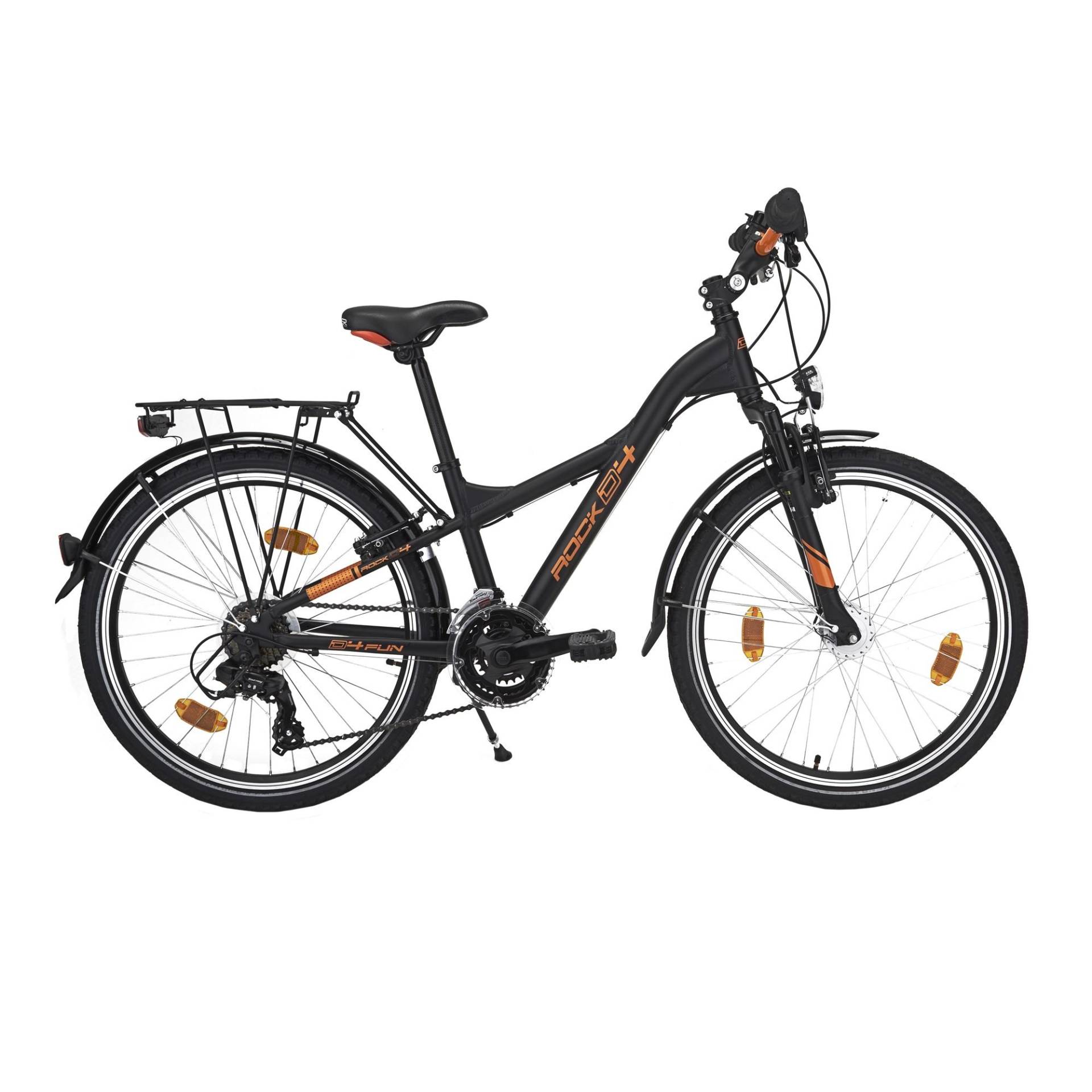 Kinderfahrrad 24 Zoll D4 Rock schwarz/orange von Decathlon