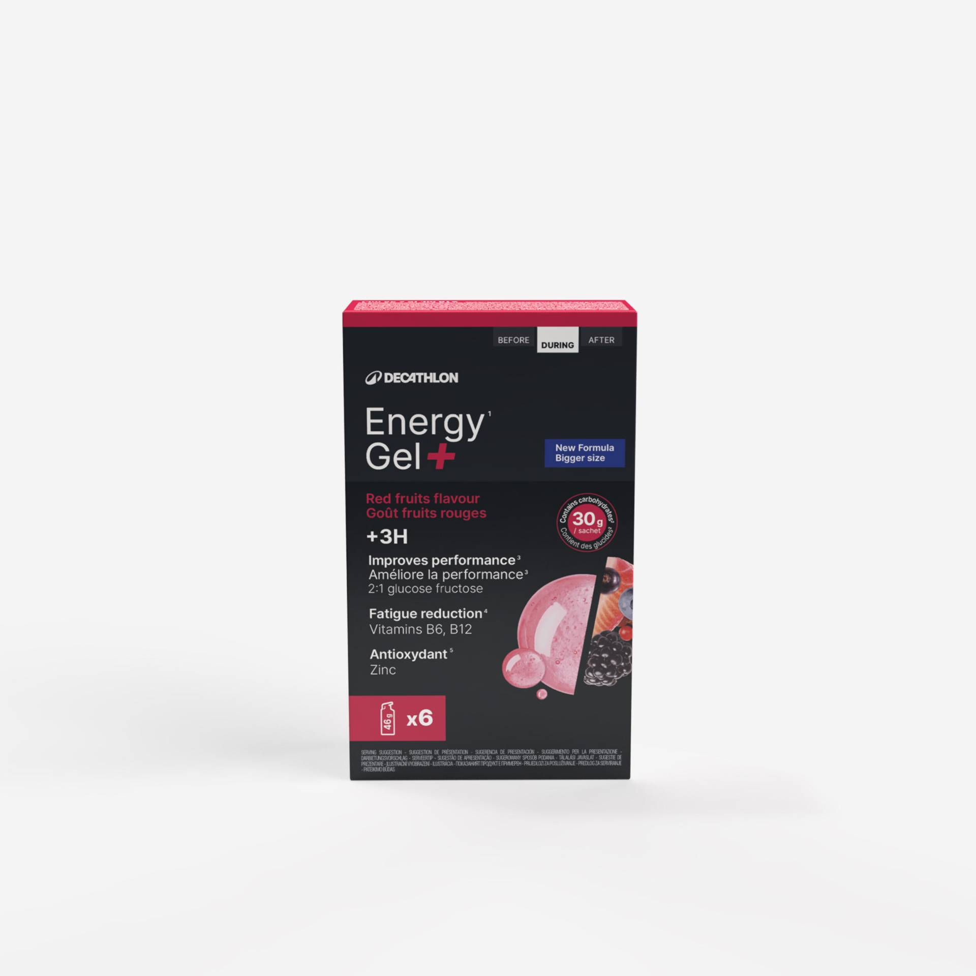 Energy Gel+ Apfel 6 St. für Belastungen über 3 Stunden Energy Gel+ Apfel 6 St. für Belastungen über 3 Stunden von Decathlon