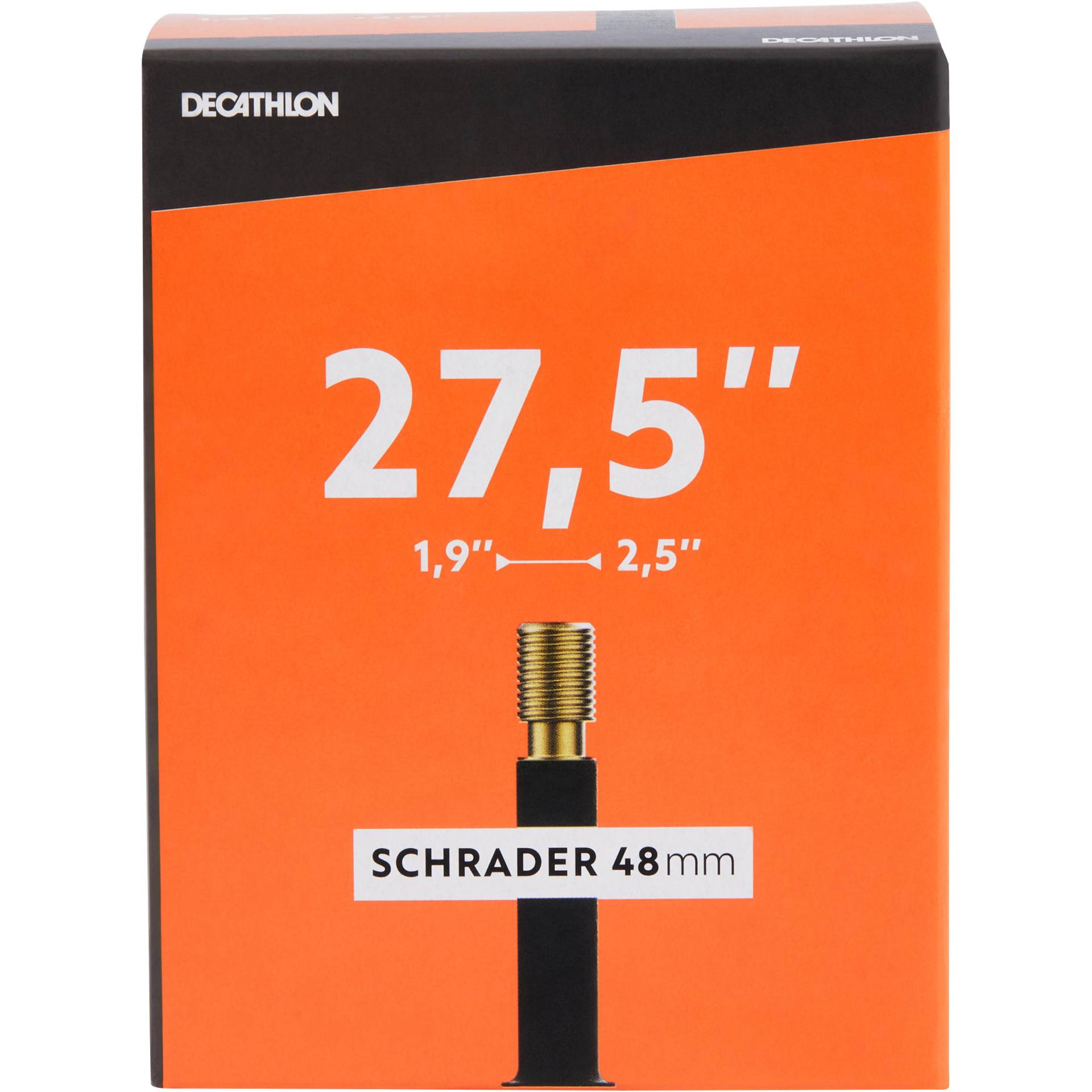 Fahrradschlauch 27.5 × 1.9/2.5 Schrader 48 mm von Decathlon