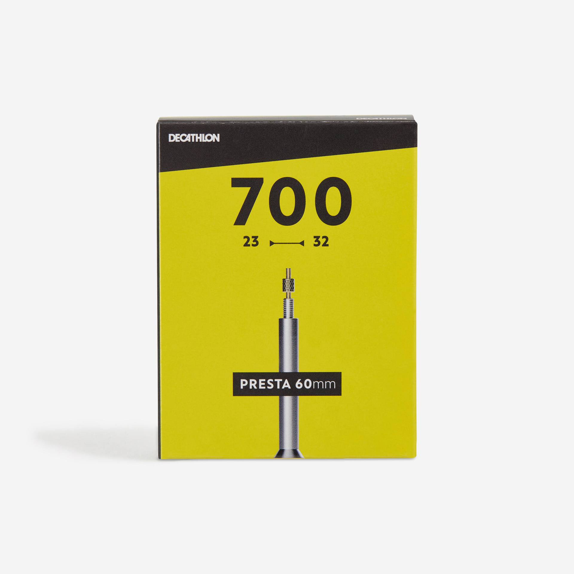 Fahrradschlauch 700 × 23/32 frz. Ventil Presta 60 mm Fahrradschlauch 700 × 23/32 frz. Ventil Presta 60 mm von Decathlon
