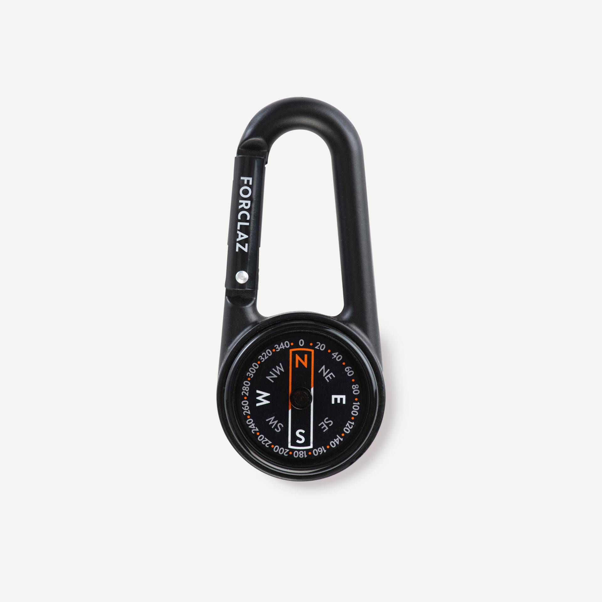 Kompass Kompakt 50 Karabiner schwarz von Decathlon