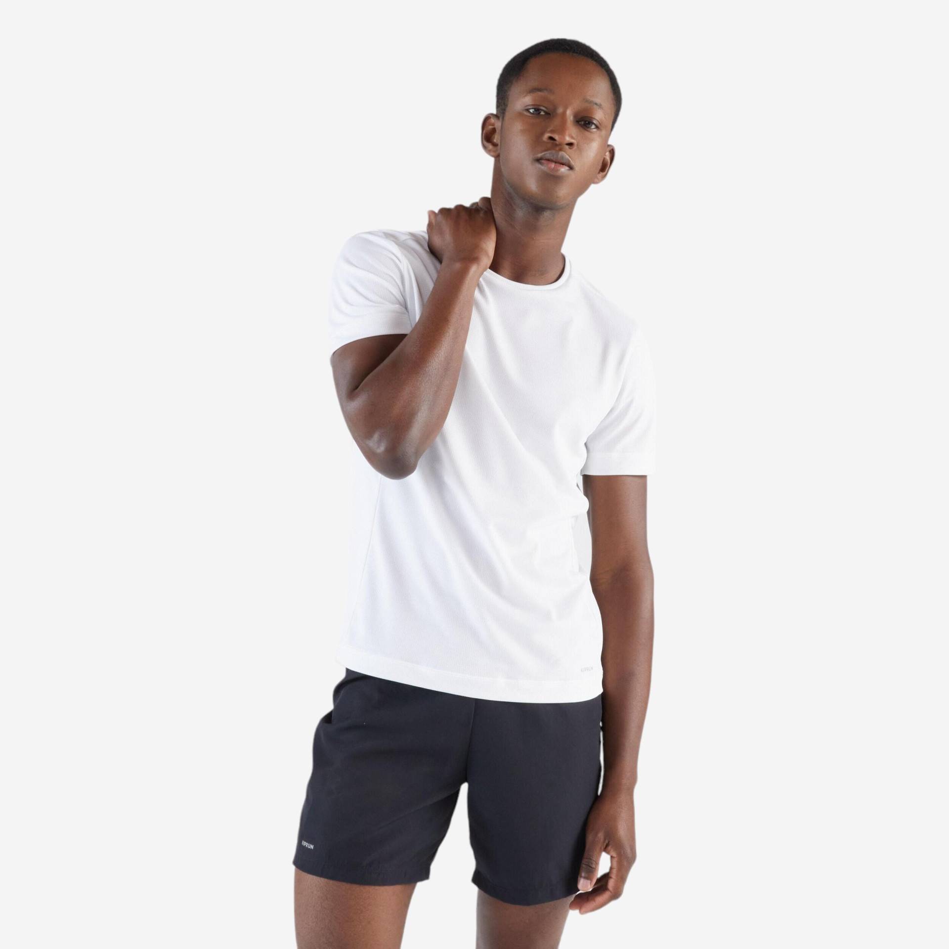 Laufshirt kurzarm Herren atmungsaktiv - KIPRUN 100 Dry weiss Laufshirt kurzarm Herren atmungsaktiv - KIPRUN 100 Dry weiss von Decathlon
