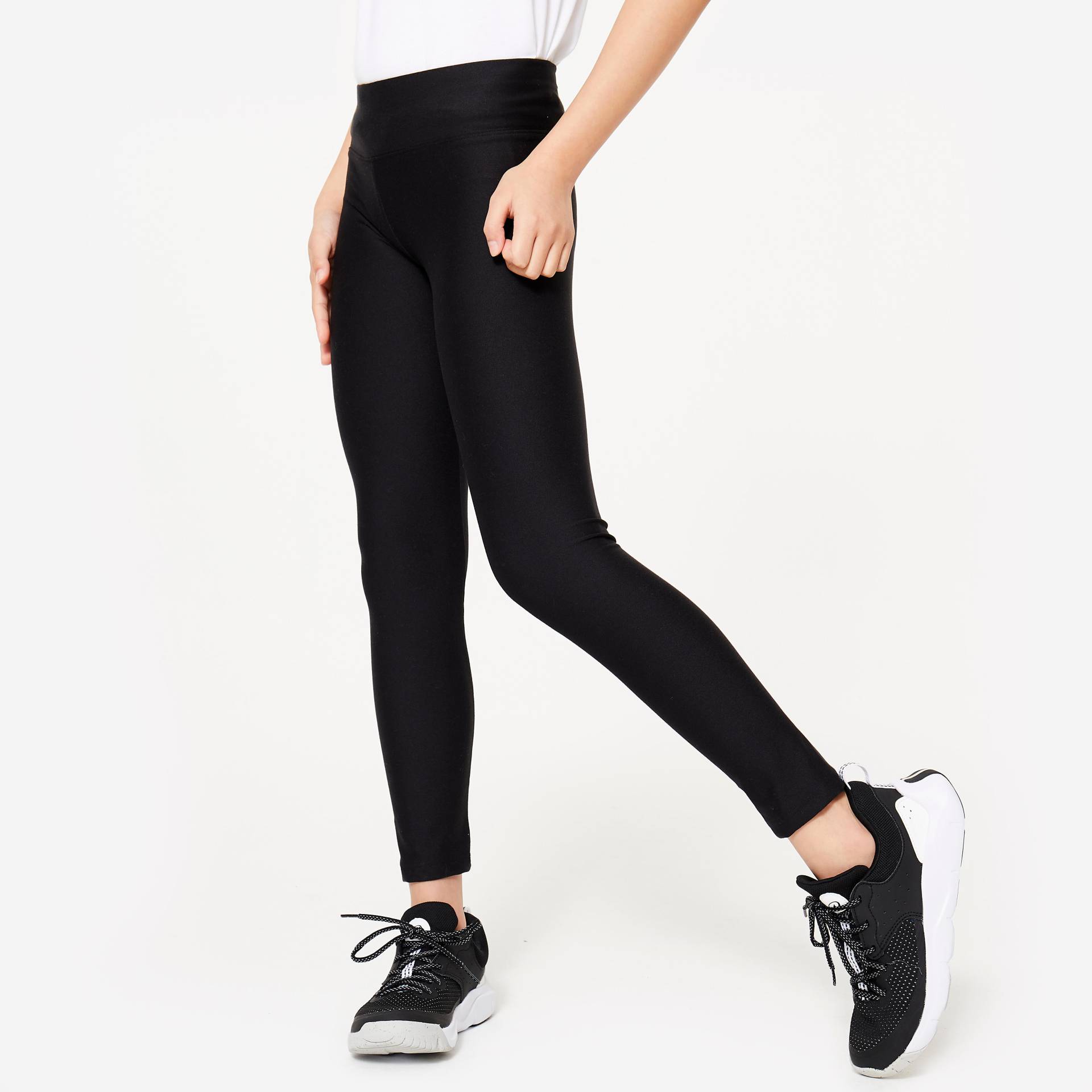 Leggings Kinder atmungsaktiv - schwarz von Decathlon