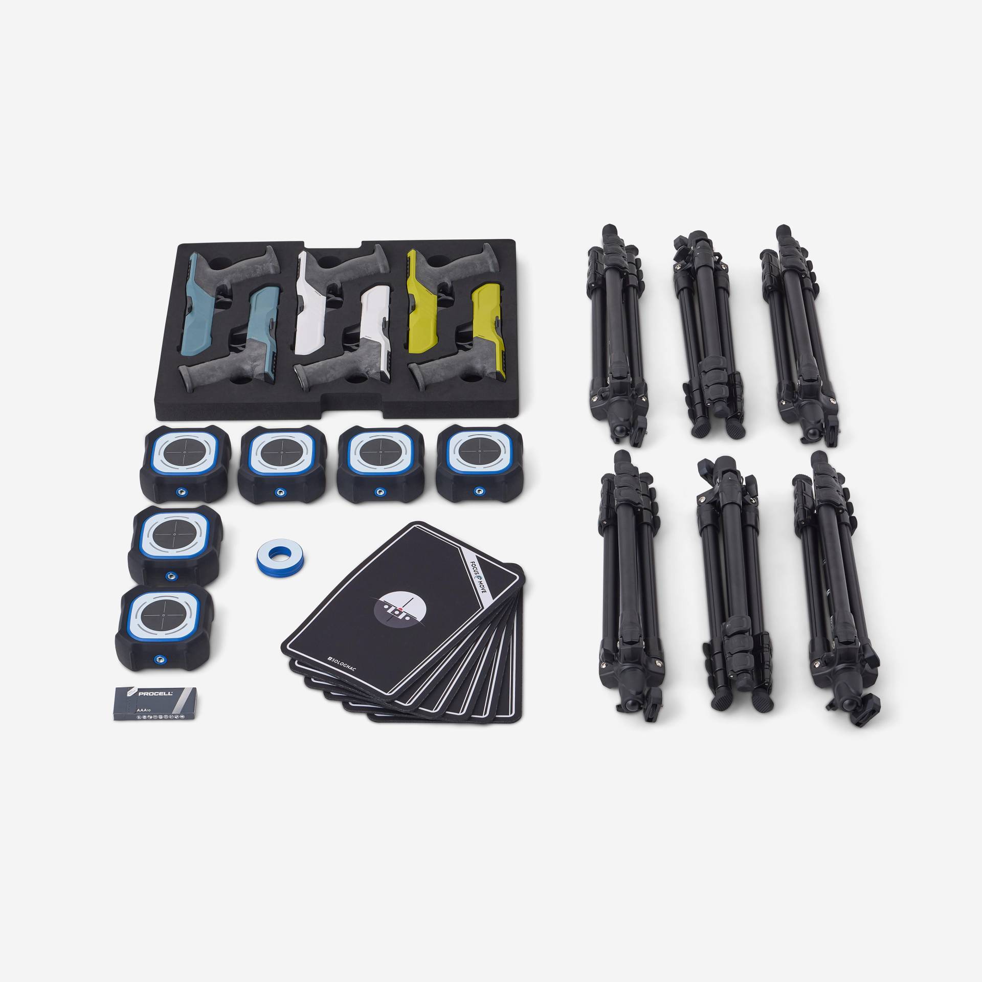 Set Laser. 6 Pistolen. 6 Scheiben. 6 Stativen. 6 Schießmatten. Transportkoffer Set Laser. 6 Pistolen. 6 Scheiben. 6 Stativen. 6 Schießmatten. Transportkoffer von Decathlon