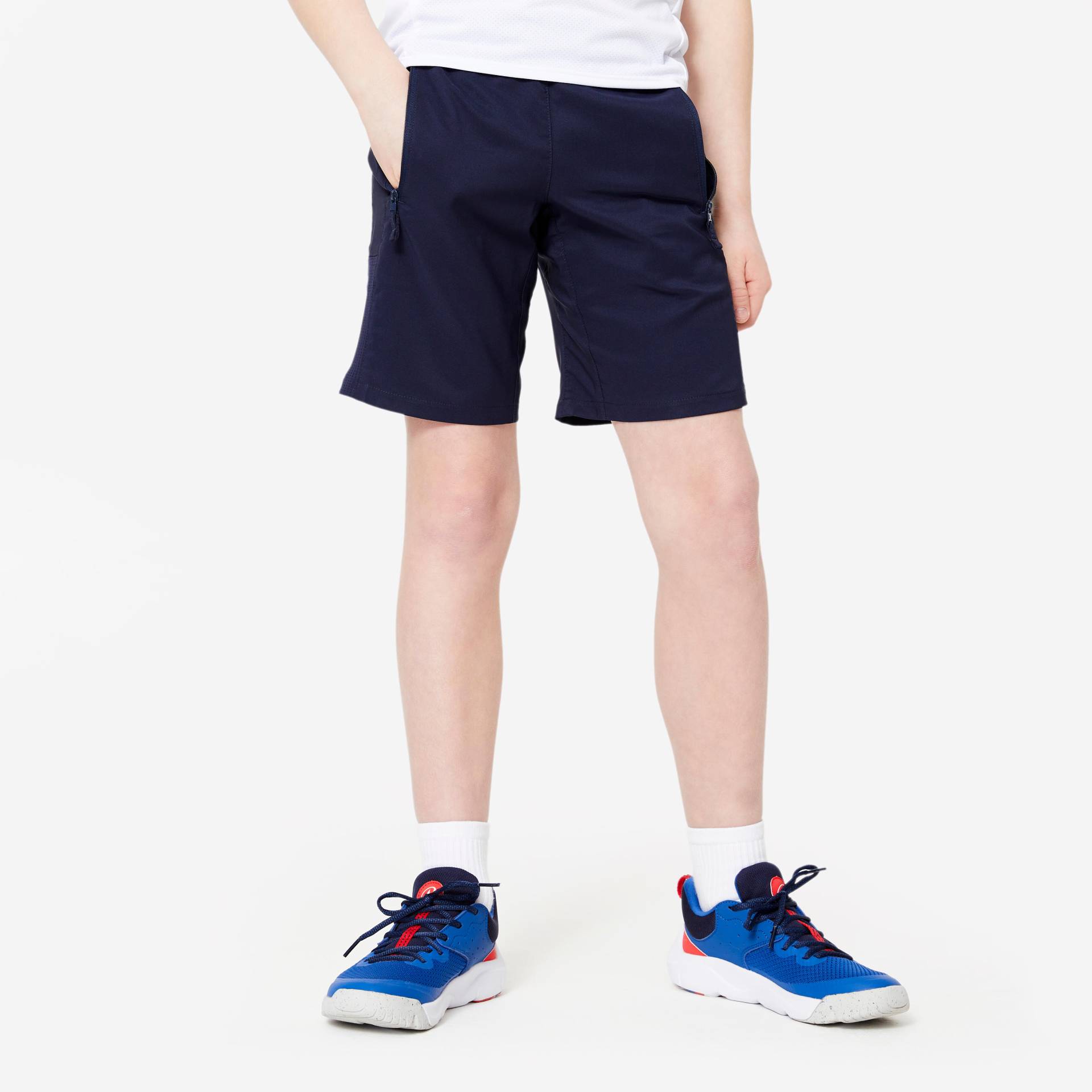 Shorts Kinder atmungsaktiv - W500 blau von Decathlon