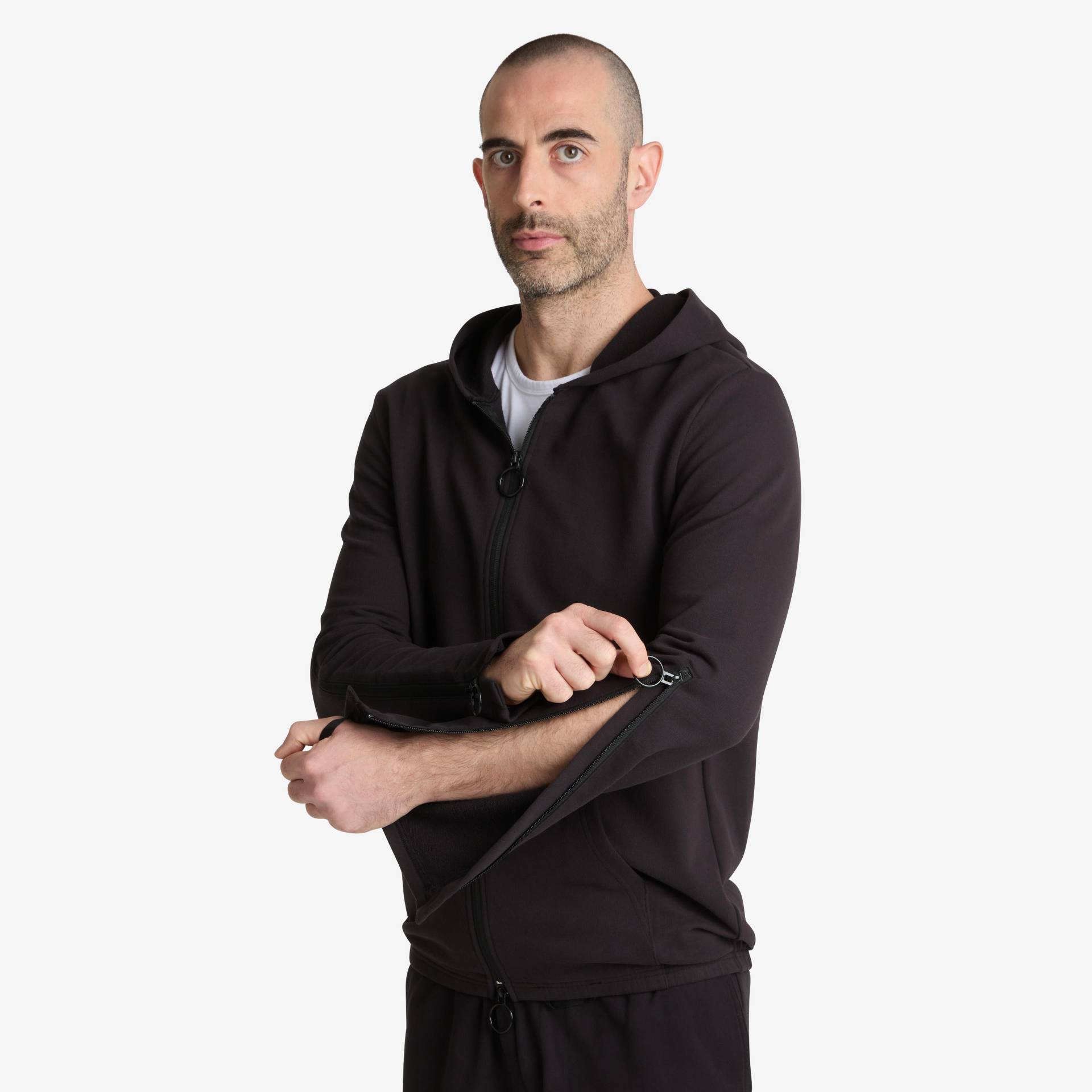 Sweatjacke Herren einf. Anziehen - schwarz Sweatjacke Herren einf. Anziehen - schwarz von Decathlon