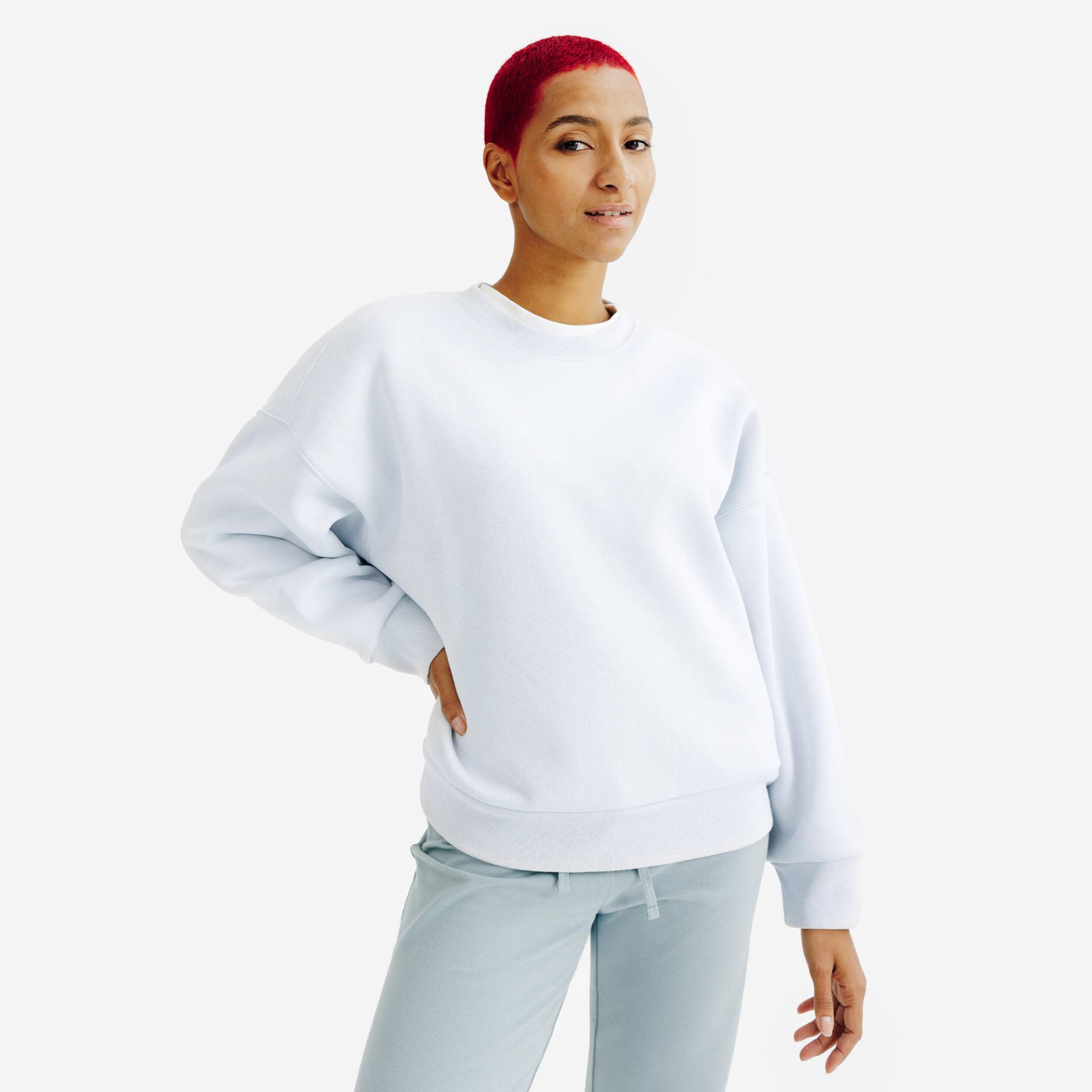 Sweatshirt Damen Rundhals - blau Sweatshirt Damen Rundhals - blau von Decathlon