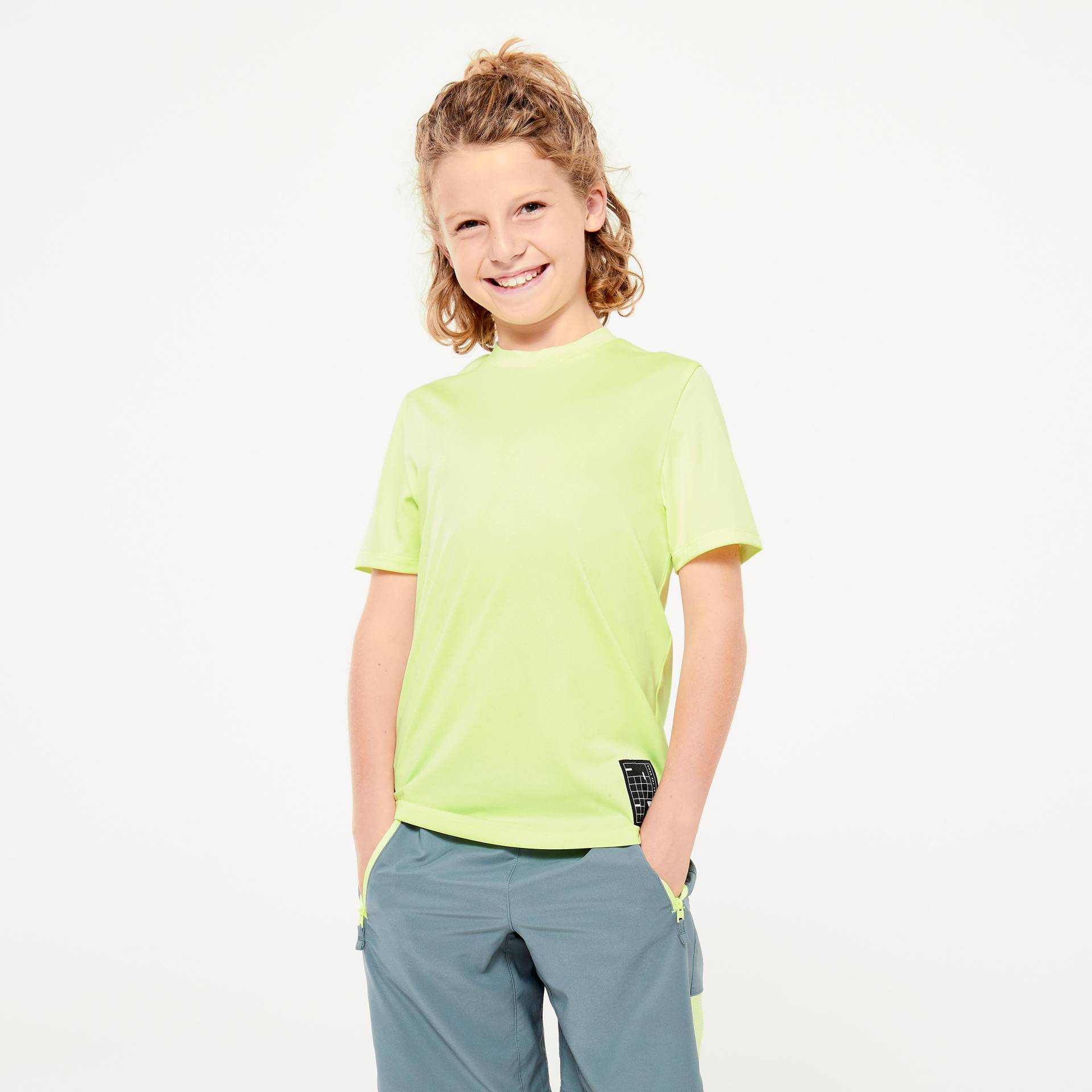 T-Shirt Kinder atmungsaktiv - gelb von Decathlon