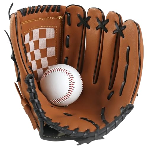 Decorhome Jugend-Softball-Handschuh, Pitching-Handschuh, Jugend-Teeball-Handschuhe, Linkshänder-Outfielder-Baseballhandschuhe, robuster Wurfhandschuh für das Training von Anfängerspielen von Decorhome