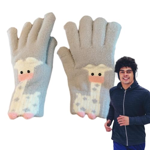 Decorhome Warme Handschuhe,Winterhandschuhe | Kaltes Wetter Vollfinger-Cartoon warme Winterhandschuhe | Warme SMS-Handschuhe, Fahrrad-Fahrhandschuhe zum Arbeiten, Skifahren, Laufen von Decorhome