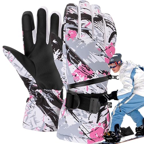 Decorhome wasserdichte Winterhandschuhe,wasserdichte Schneehandschuhe - Winter Outdoor Schneehandschuhe - Tragbare Erwachsene Finger Schnee-Ski-Handschuhe zum Wandern, Bergsteigen, Skifahren von Decorhome