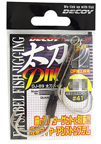 Decoy DJ-89 Tachi Pike Steel Wire Twin Assist Hooks Size 1/0 (6219) von KATSUICHI