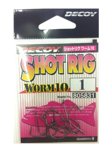 Decoy Worm 10 Shot Rig Worm Hook for Wacky Style Size 1 (5831) von KATSUICHI