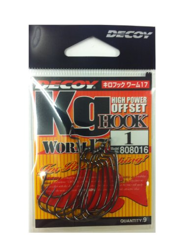 Decoy Worm 17 KG High Power Offset Worm Hooks Size 1 (8016) von KATSUICHI