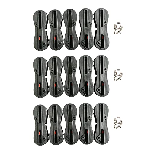 Decqerbe 15 Stück/Set II Fin Box 3 Center Fin + 12 Seitenflossen Surf Fin Plugs 0 + 5 + 9 Grad Fin Plug Surfboard ZubehöR von Decqerbe