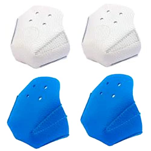 Decqerbe 2 Paar Zehenschutz für Rollschuhe, Skate-Zehenschutz, austauschbarer Rollschuhüberzug, Weiß & Blau von Decqerbe