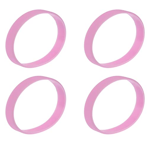 Decqerbe 4 x modisches Silikon-Gummi-Elastik-Armband, Armreif, rosa von Decqerbe