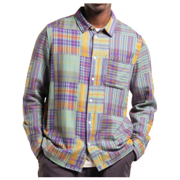 DEDICATED - Shirt Rute Flannel Patchwork - Hemd Gr M grau von Dedicated