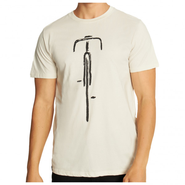 DEDICATED - T-Shirt Stockholm Bike Front - T-Shirt Gr XXL beige von Dedicated