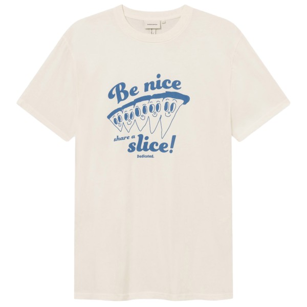 DEDICATED - T-Shirt Stockholm Share A Slice - T-Shirt Gr S weiß von Dedicated