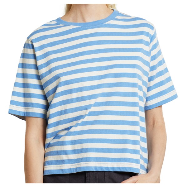DEDICATED - Women's T-Shirt Vadstena Stripes - T-Shirt Gr M blau von Dedicated